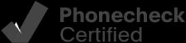 Phonecheck Mono — Certified auf Weiß