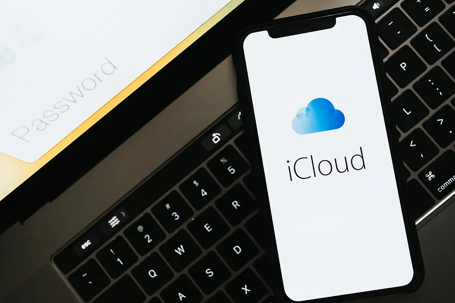 Image of iPhone on a keyboard