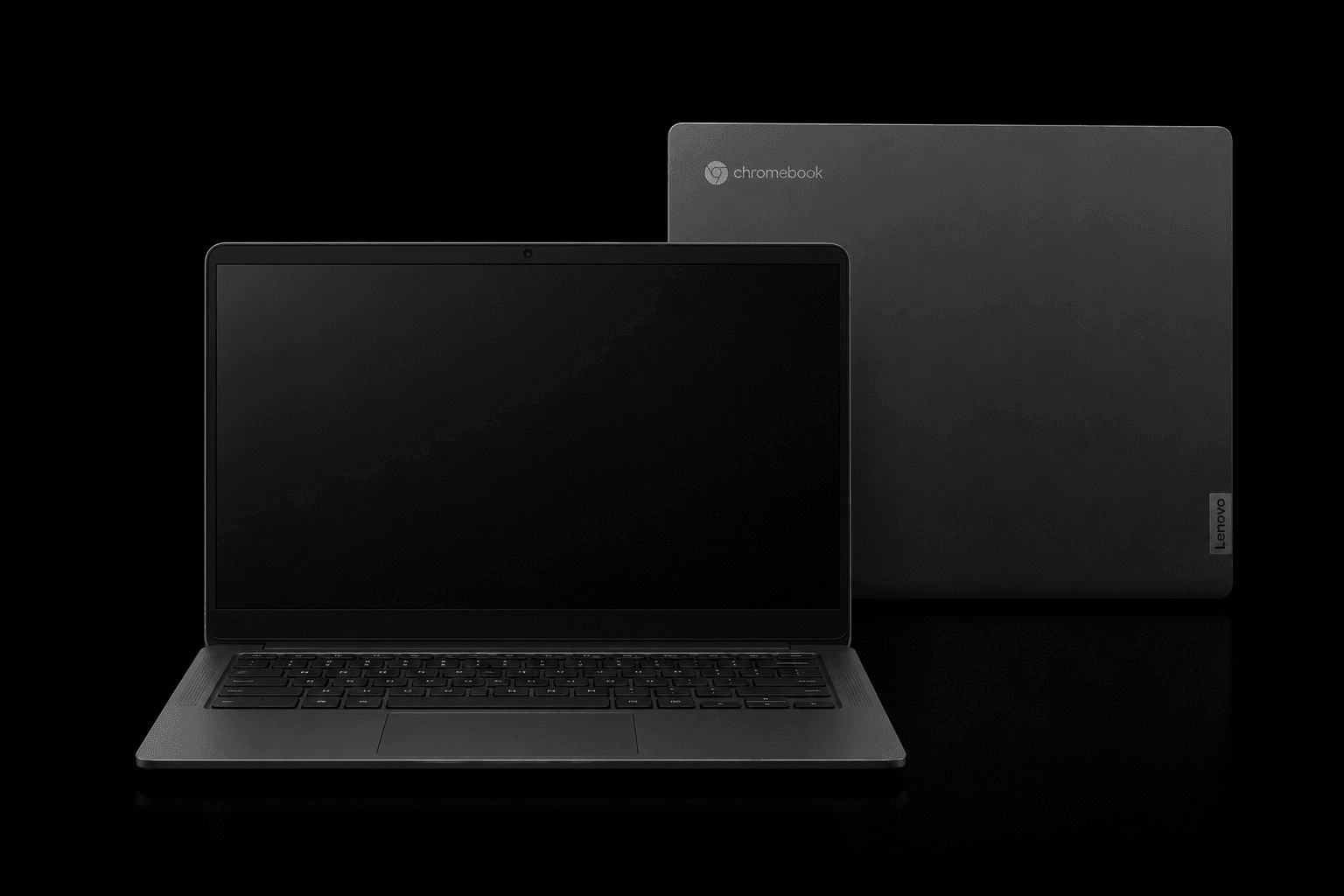 Chromebook — laptop Lenovo Chromebook em fundo preto