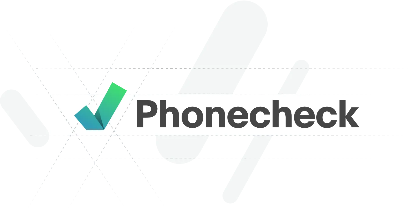 Stilisiertes Artwork des Phonecheck-Zertifizierungs-Assets