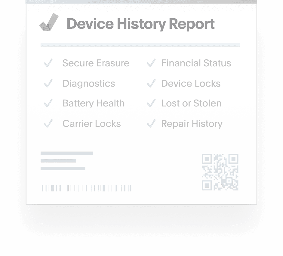 Mockup des Phonecheck Device History Report